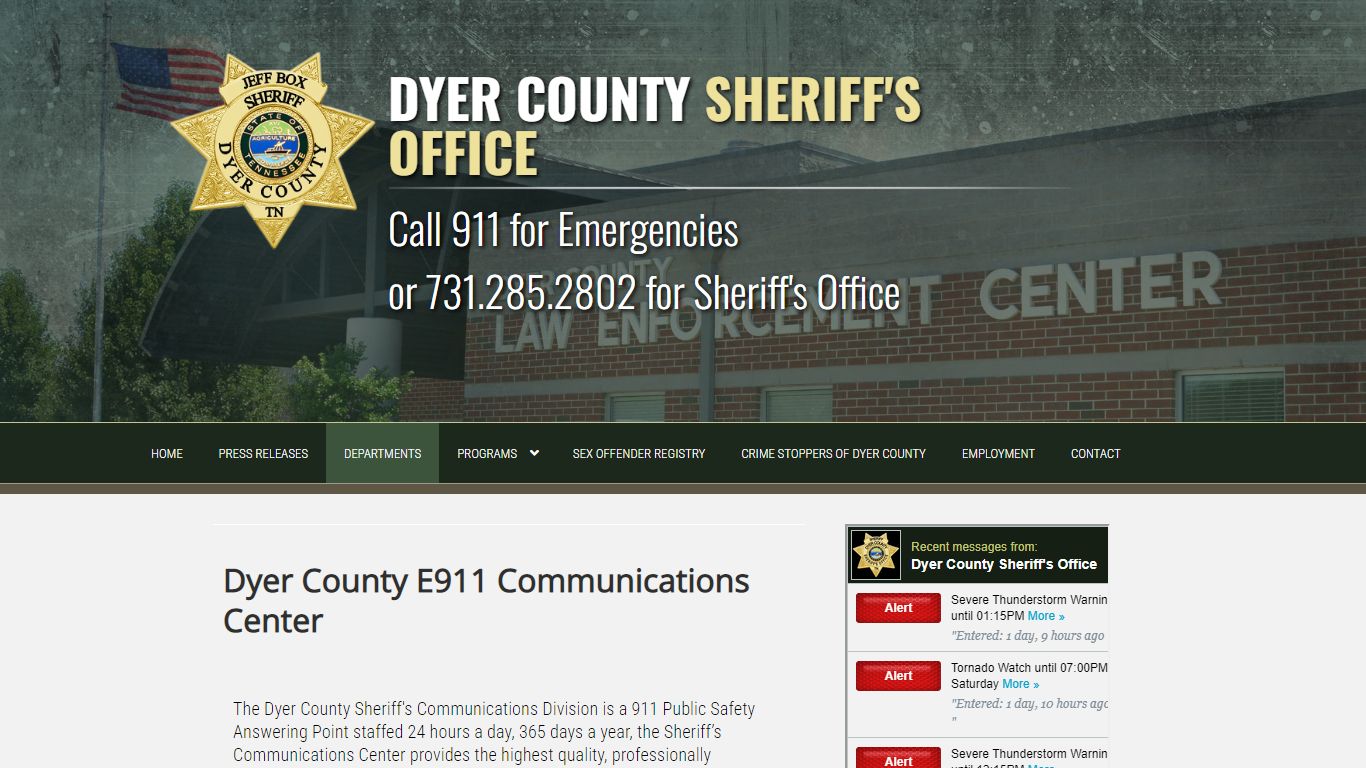 Departments - Dyer County Sheriff's Office - Tennessee